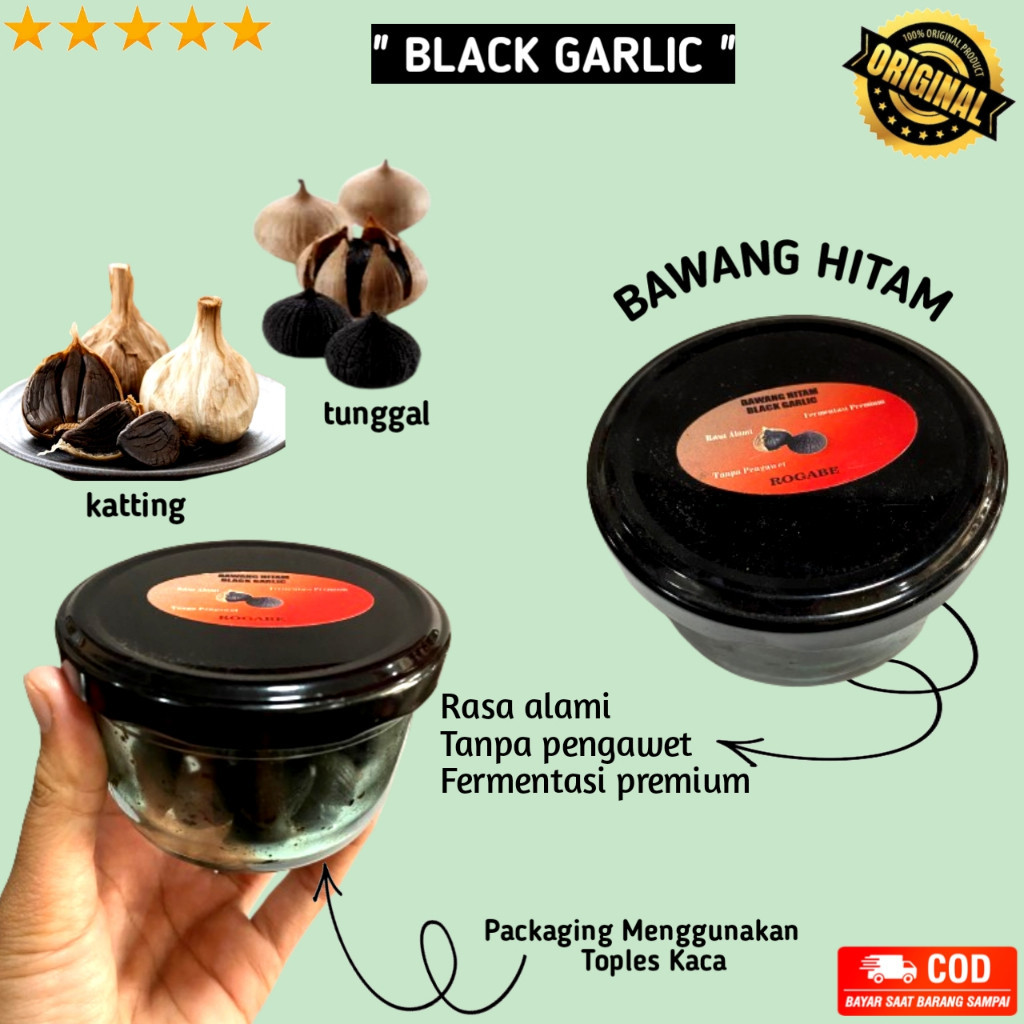 

Bawang Hitam Black Garlic / Bawang Hitam Tunggal Dan Bawang Hitam Kating / 100% Asli - B C