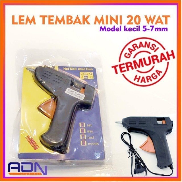 

Alat Lem tembak glue gun stick cair lengket refill MINI 20 Watt 20W