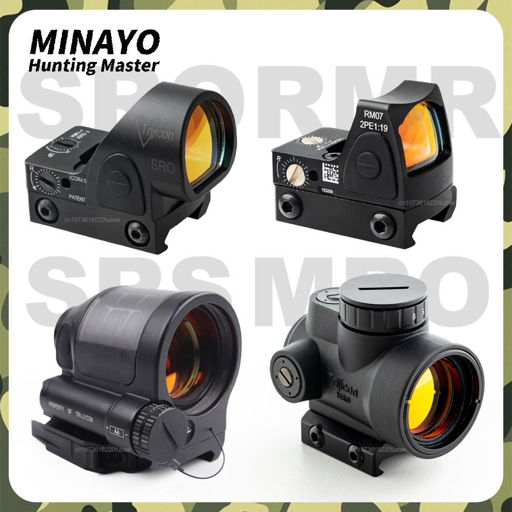 Tactical RMR/SRO/MRO/SRS Red Dot Reflex Sight for Glock Pistol&Hunting Rifle Gun Mini Red Dot Sight 