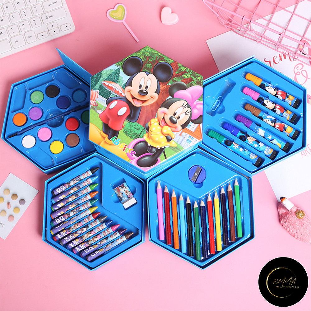 

EM Stasionary Set Isi 46 Pcs Pensil Crayon set pensil warna