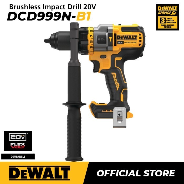 Dewalt Brushless Impact Drill 20Volt Max FVA DCD999N (Unit Only) - DCD999N Only