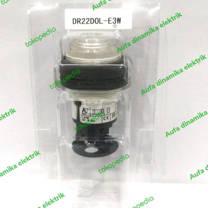 AC99 DR22DOL-E3W Pilot lamp putih 24vdc fuji dr22dol e3w