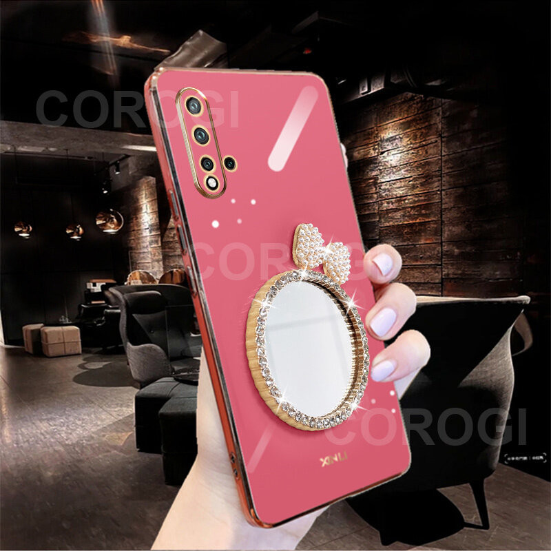 For Huawei Nova 5T Nova 4 Nova 4e Nova 3 Nova 3i Nova 3e 13 Pro case with Bowknot Mirror Luxury 6D P
