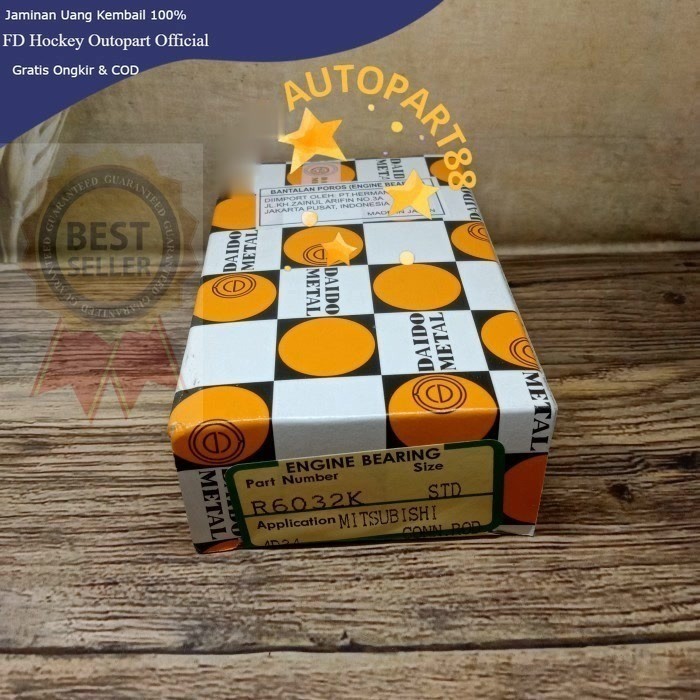 Metal jalan Con rod bearing PS110 PS125 4D32 4D33 4D34 R6032k Daido