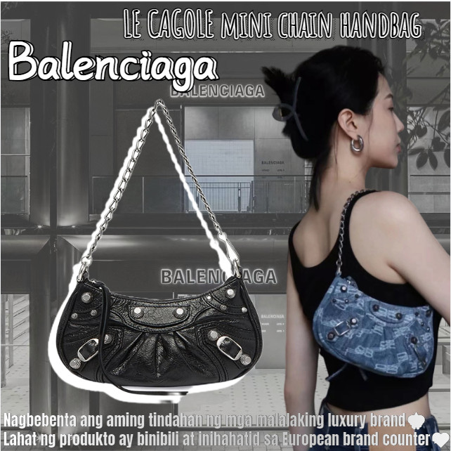 Balenciaga/LE CAGOLE mini chain handbag/new style/ladies bag/messenger bag
