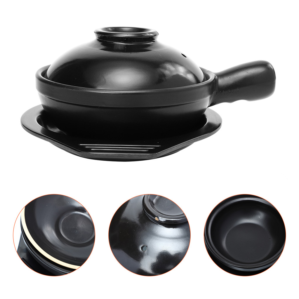 1 Set Cooking Pot Ceramic Cooking Pot Practical Stew Pot Ceramic Casserole Soup Cooking Pot for Home