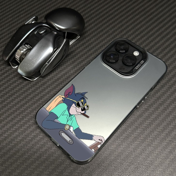 Premium matte IMD unik casing Compatible for Iphone 8 7 Plus 11 12 13 14 15 Pro Max kartun tom kucin