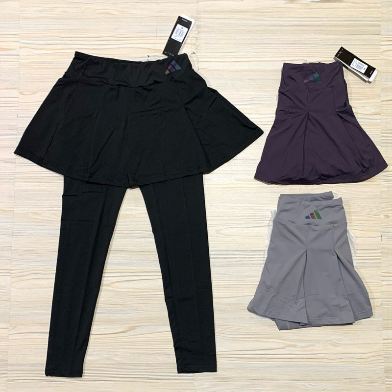 AJ72UW ROK CELANA LEGGING PANJANG WANITA ADIDAS IMPORT PREMIUM HIGH WAIST LADIES OLAHRAGA 2 in 1 DOU