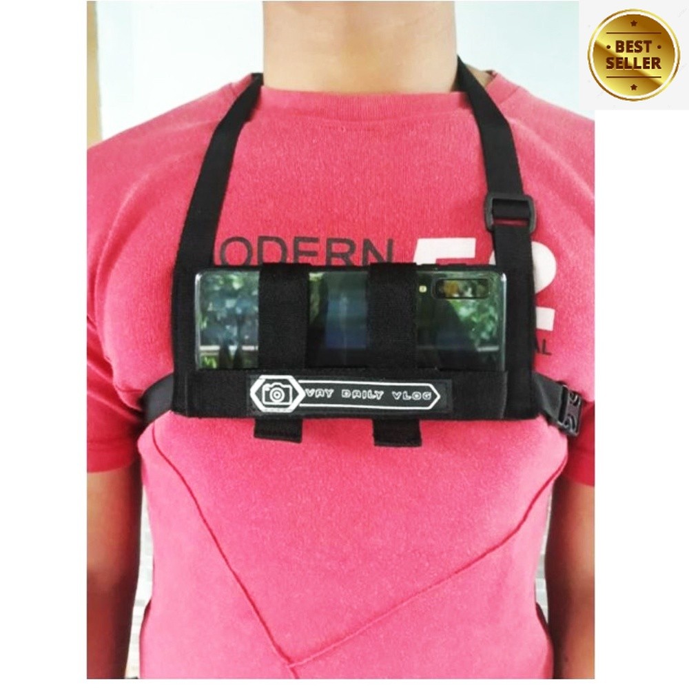 chest belt hp-holder handphone camera vlog-holder hp-tas dada yutuber-tas yutuber-tas youtuber