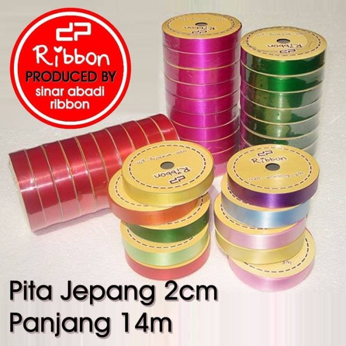 

1 Roll PITA KADO PLASTIK KECIL BIASA / PITA JEPANG / RIBBON (POLOS)