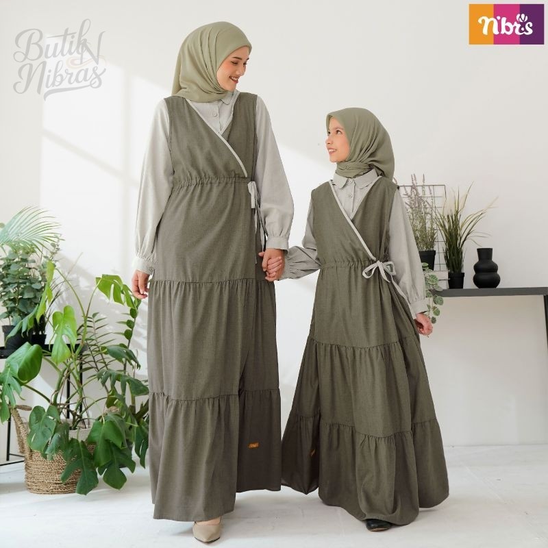 Gamis anak AIKO Teen 2 by NIBRAS/gamis anak/gamis remaja/gamis kekinian/gamis simpel/gamis katun