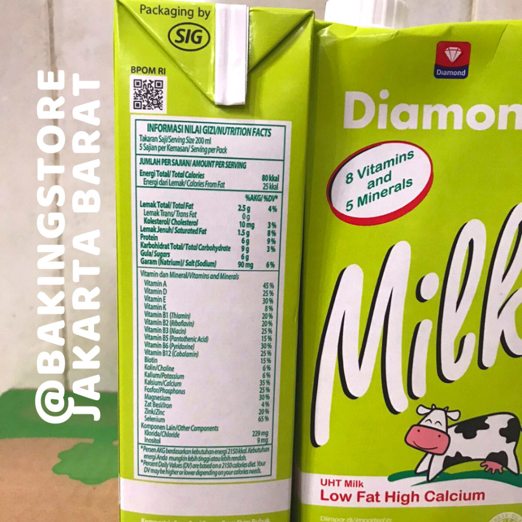 

[KARTON] Susu UHT Diamond Low Fat 1 Liter