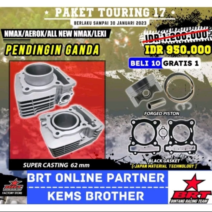 BLOK BRT NMAX AEROX 62 DOUBLE COOLER