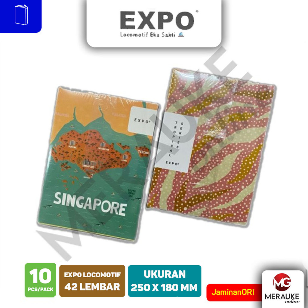 

H7Y Buku Tulis Boxy EXPO Locomotif 42 Lembar (1 Pack Isi 10 Buku)