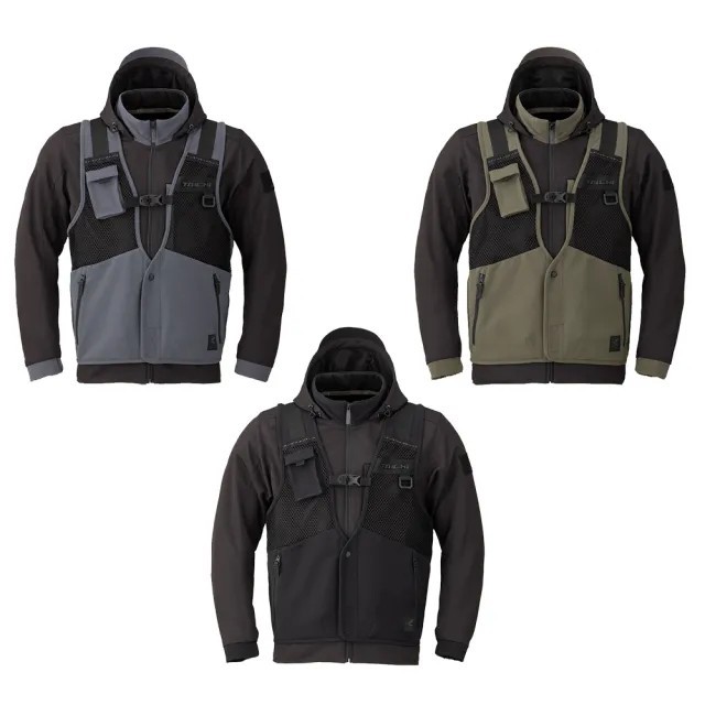 RS Taichi RSJ347 Overlap Mesh Parka Jacket Original - Black