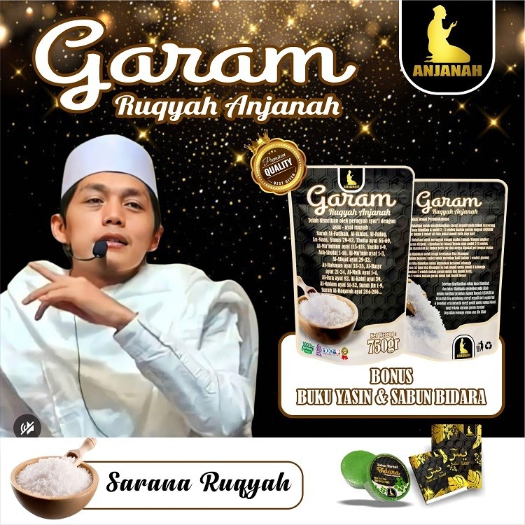 

GARAM RUQYAH ANJANAH 750GRAM PENARIK REJEKI PELARISAN USAHA | Garam Rukiyah PAGAR GAIB RUMAH & TOKO