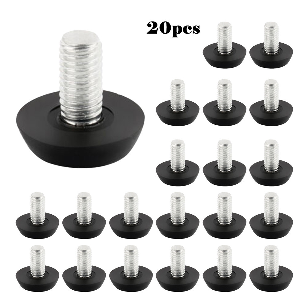 20PCS Adjustable Furniture Leveling Feet 21mm Base Home Office Furniture Glide Leveler For Sofa Tabl