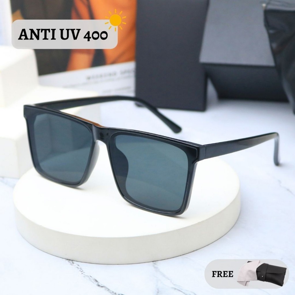 PM COD【Paket Kotak&Lap】-MG237 Kacamata Hitam Matahari Fashion Wanita Sunglasses Korean Fashion Anti 