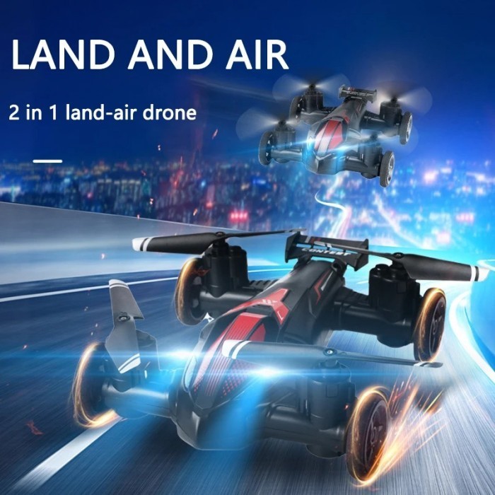JJRC H103 Mainan RC Remote Control Mobil Drone Dual Mode Darat Udara VST