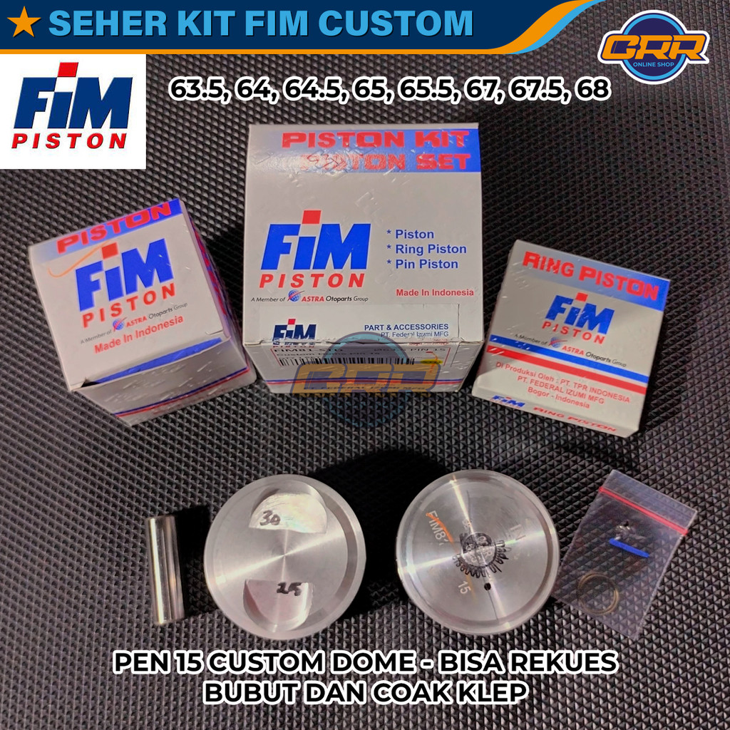 PAKET SEHER FIM MENTAH PEN/PIN 15 SUDAH BUBUT DAN COAK KLEP BISA REKUES CUSTOM DOME SEHER FIM MENTAH