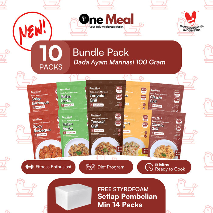 

Lauk Dada Ayam Marinasi 100 gram 10 Packs | Mix Variants