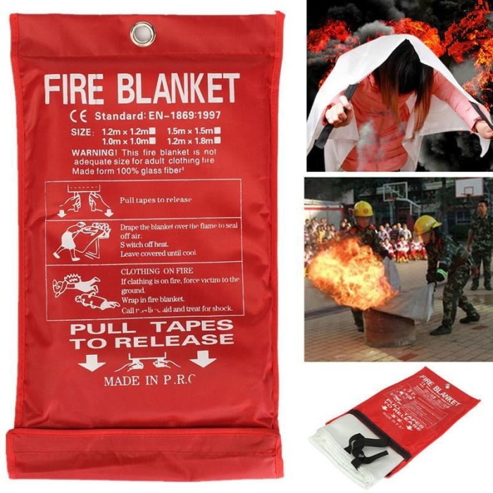 

Fire Blanket Kain Selimut Pemadam Tahan Api Fiberglass Flame Cover