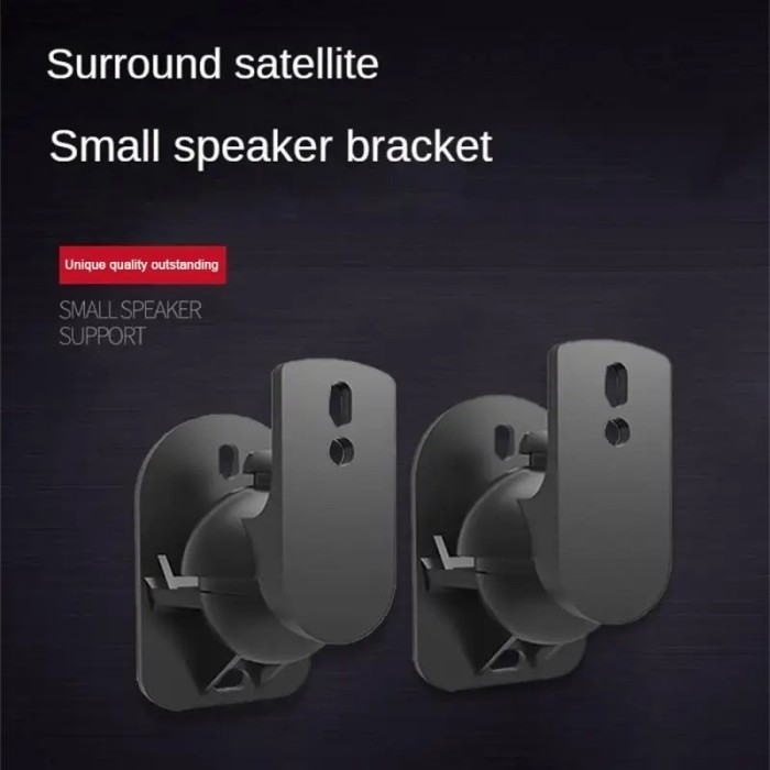 2 Pcs Bracket Speaker Universal Satellite Speaker Wall Mount Bracket Ceiling Stand Clamp With Adjust