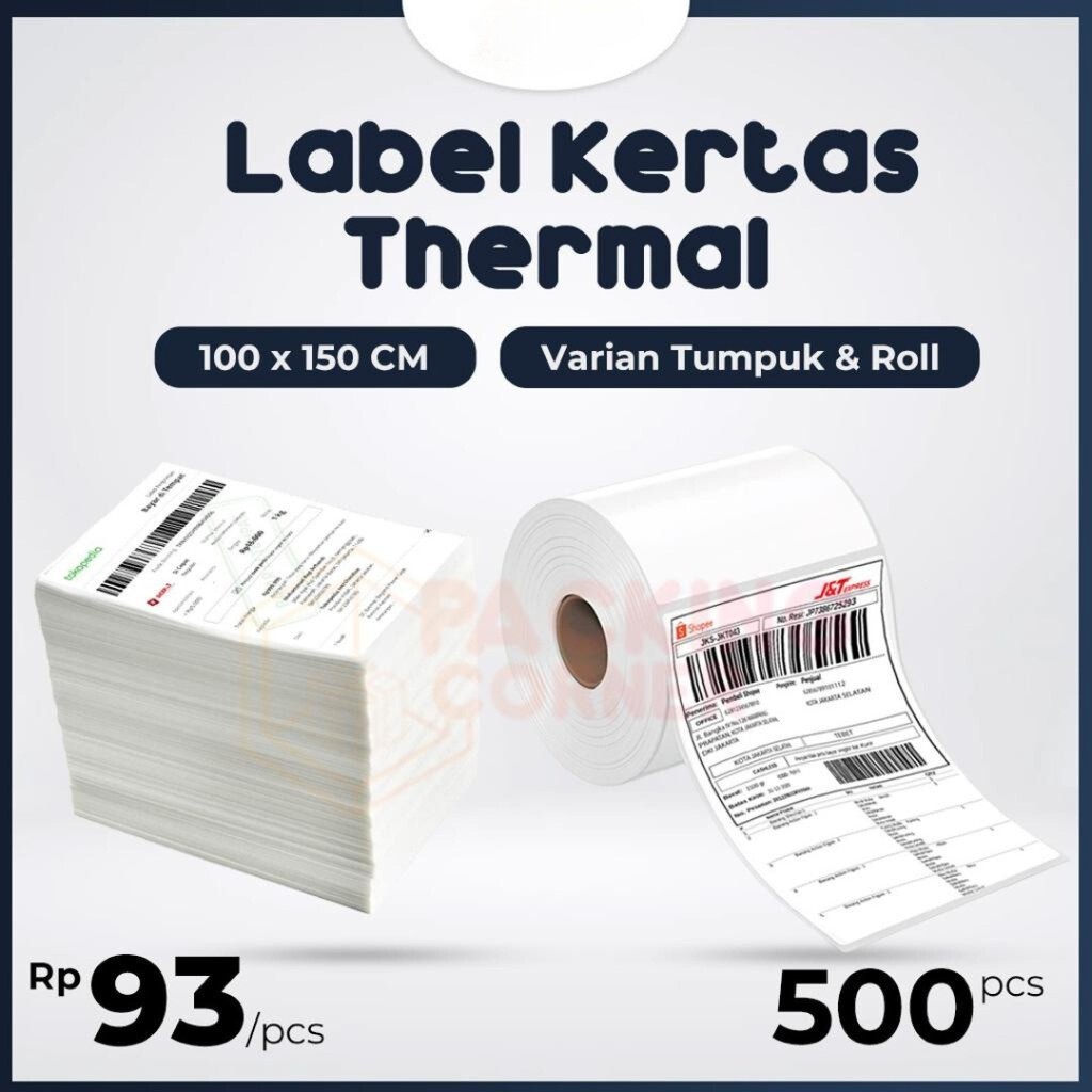 

Kertas Sticker Thermal Label Resi Ekspedisi 500 pcs 100x150 mm 10x15 cm