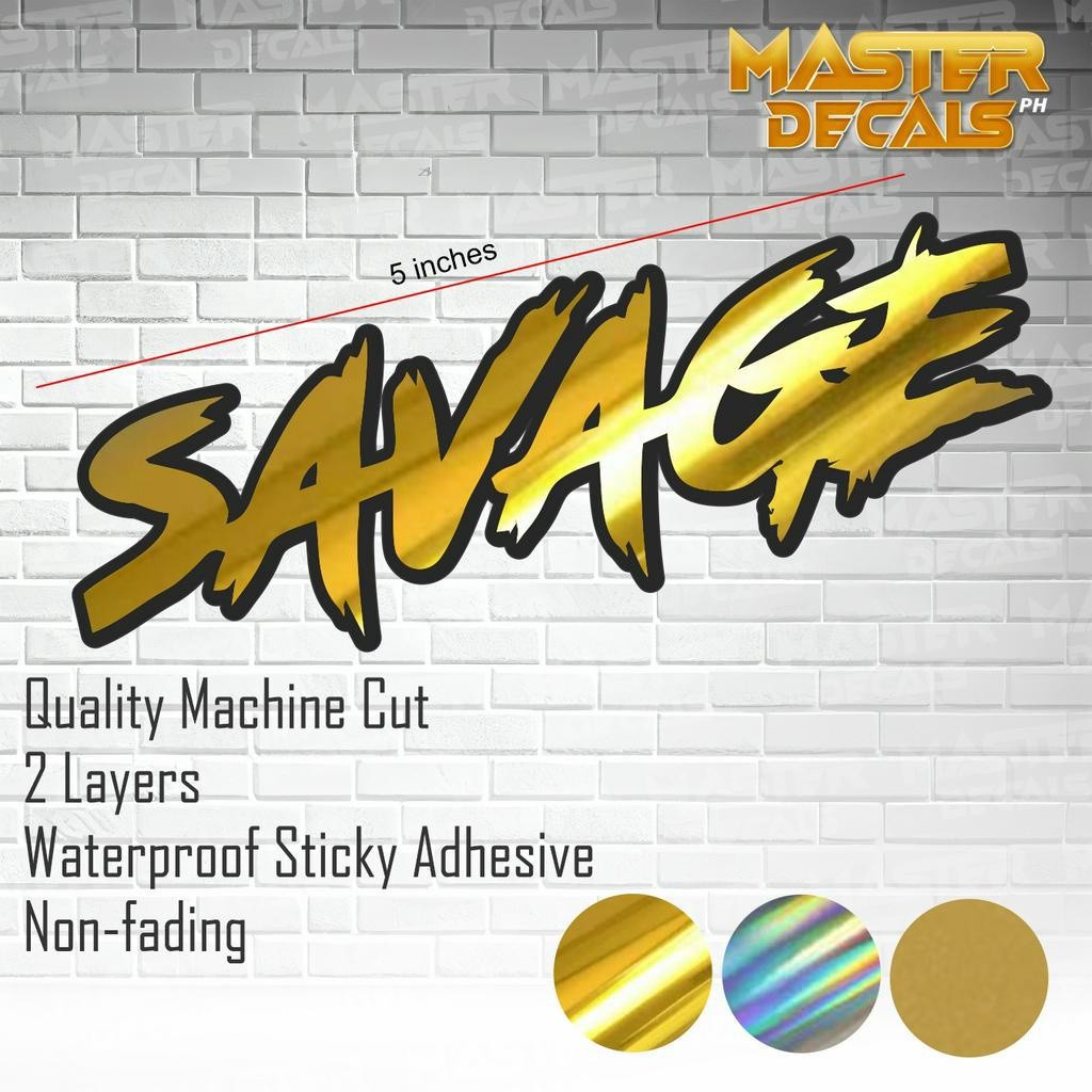 

Savage, Die Cut Sticker, Machine Cut Waterproof