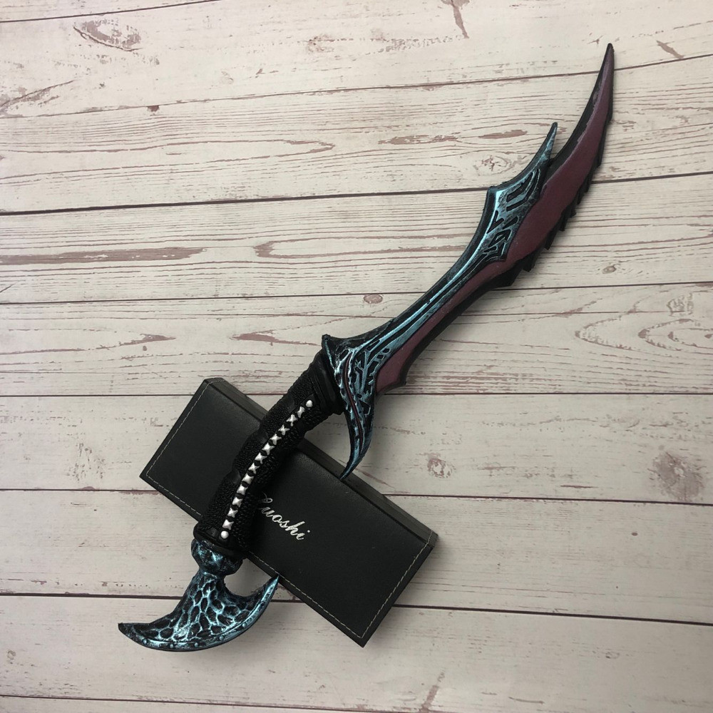 1: 1 Vyse Scythe Weapon Cosplay Wow Anti Wizard Elf Game Anime Role Play Halloween Gift Cos PU Secur