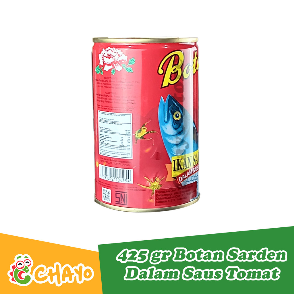 

RB Botan A1 Sardines in Tomato Sauce 425 gr Ikan Sardin Kaleng Botan Saus Tomat Ikan Kalengan