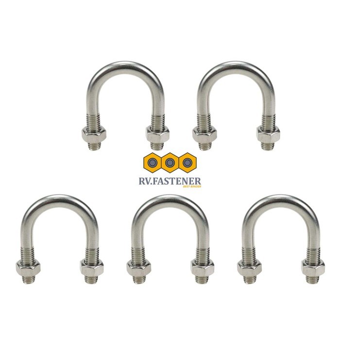 KLEM U-BOLT 1/2 - CLAMP U-BOLT UKURAN LENGKAP