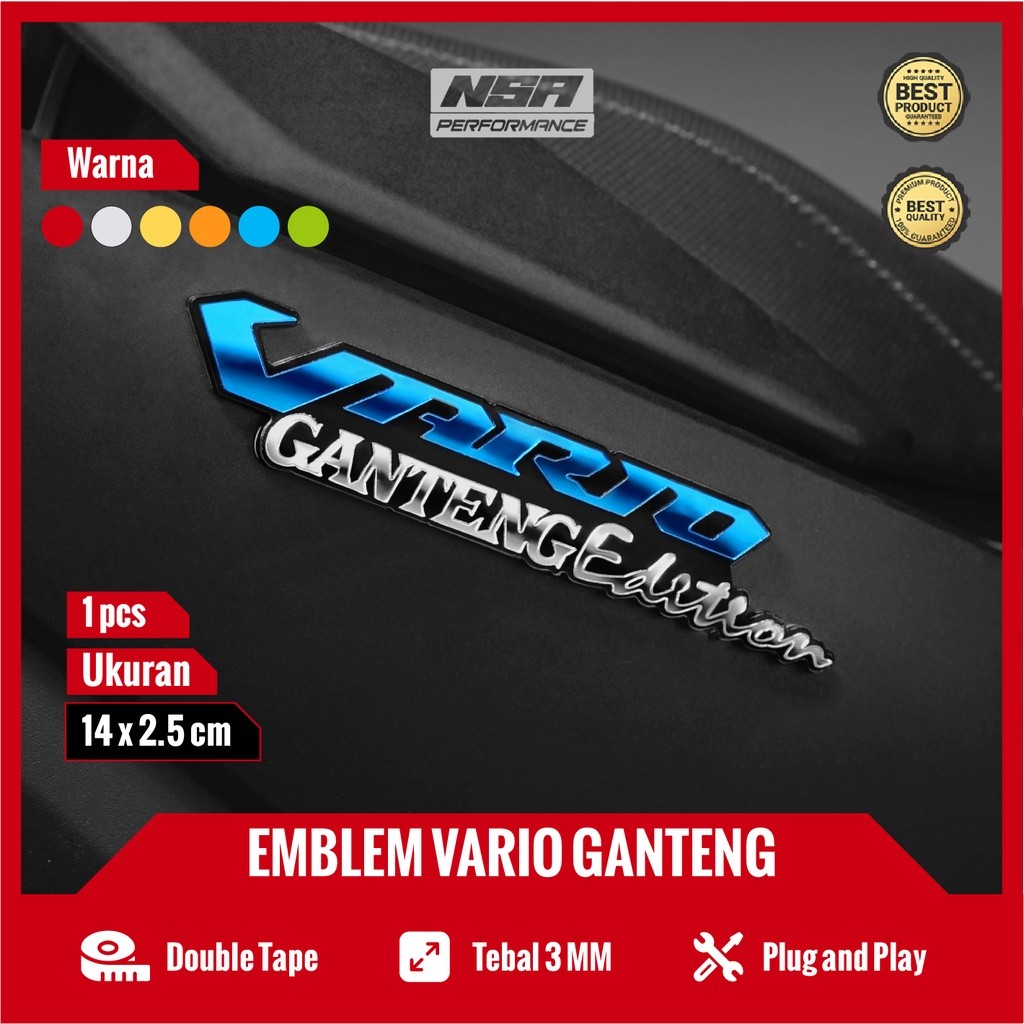 NSA 1pcs EMBLEM VARIO AKSESORIS VARIO GANTENG EDITION LOGO VARIO GANTENG EDITION BUKAN STICKER ATAU 