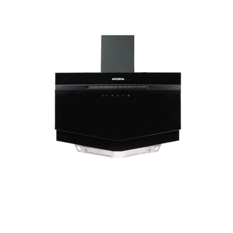 Cooker Hood MODENA CX 7754, Chimney 70cm Hitam, Penghisap Asap Dapur dengan Turbo Motor