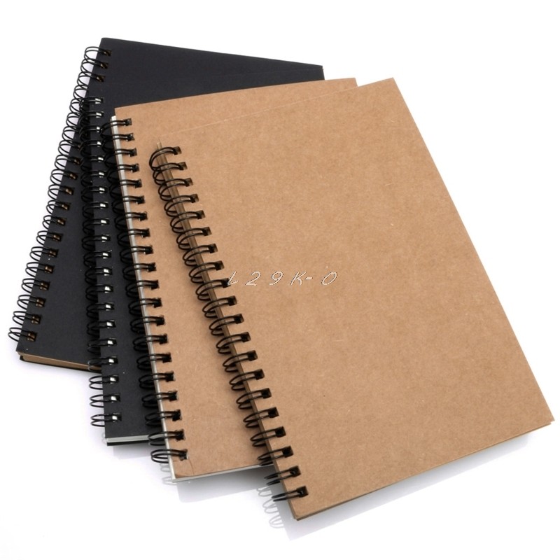 

Reeves Retro Spiral Bound Coil Sketch Book Blank Notebook Kraft Sketching Paper