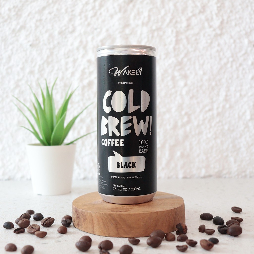 

Black Cold Brew Coffee 230ml Unsweetened Kopi - Wakely