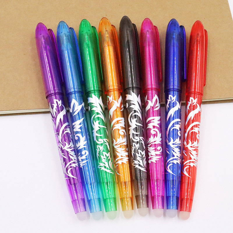 

8 Color Erasable Gel Pen Student Writing Kawaii Creative Drawing Tools School Supply Stationery For Kid Draw Engineering Drawing