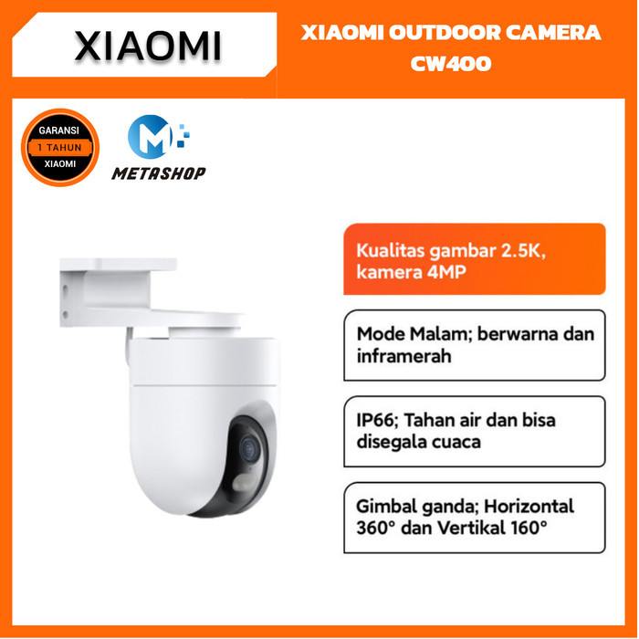 Xiaomi MI Outdoor Camera CW400 Resolusi 2.5K  IP66 tahan air 360° IP CAM Security Kamera CCTV