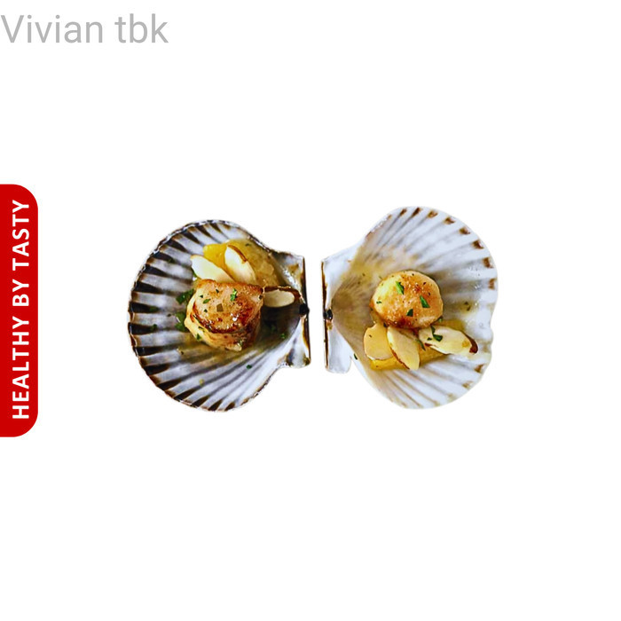 

vv Scallop Kerang Kering Dried Scallop 50g - Scallop Sedang