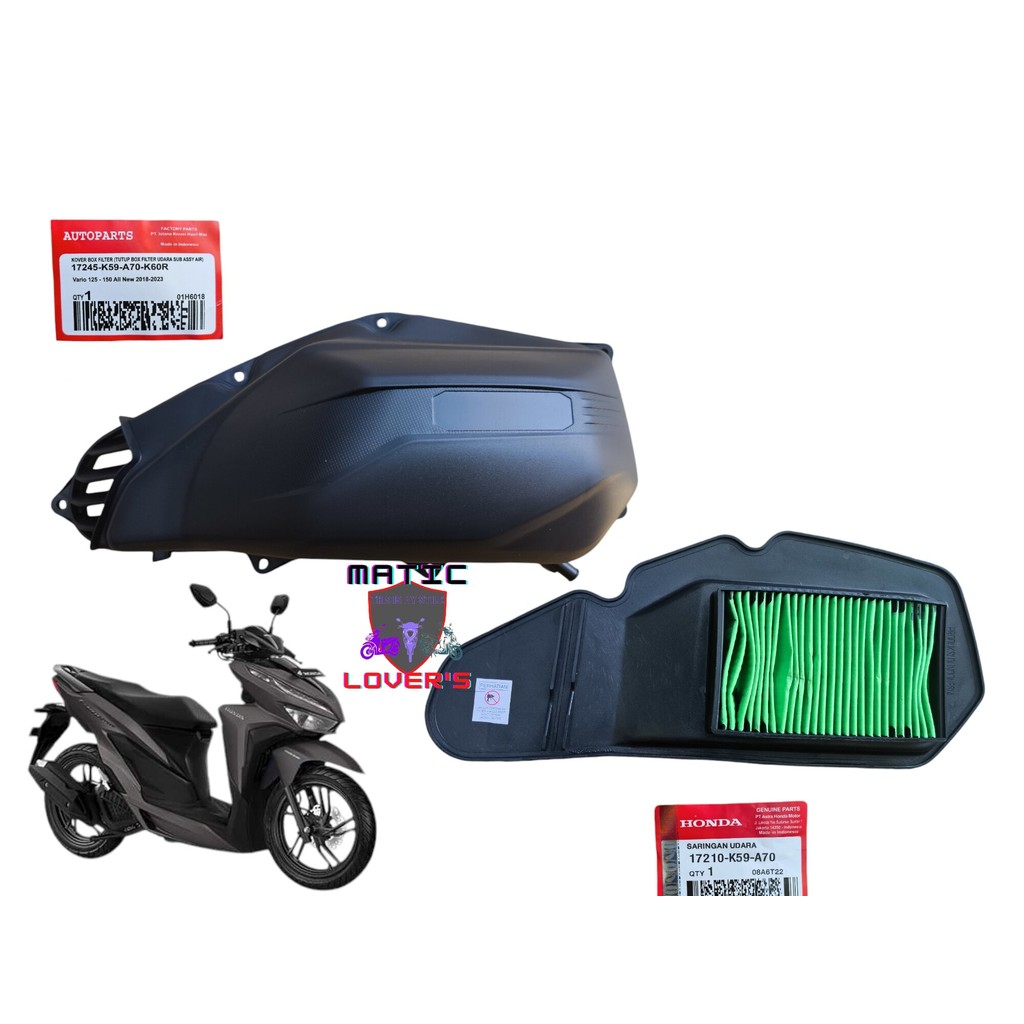 tutup box filter udara dan filter udara vario 150 new 2018 sd 2021 K59J