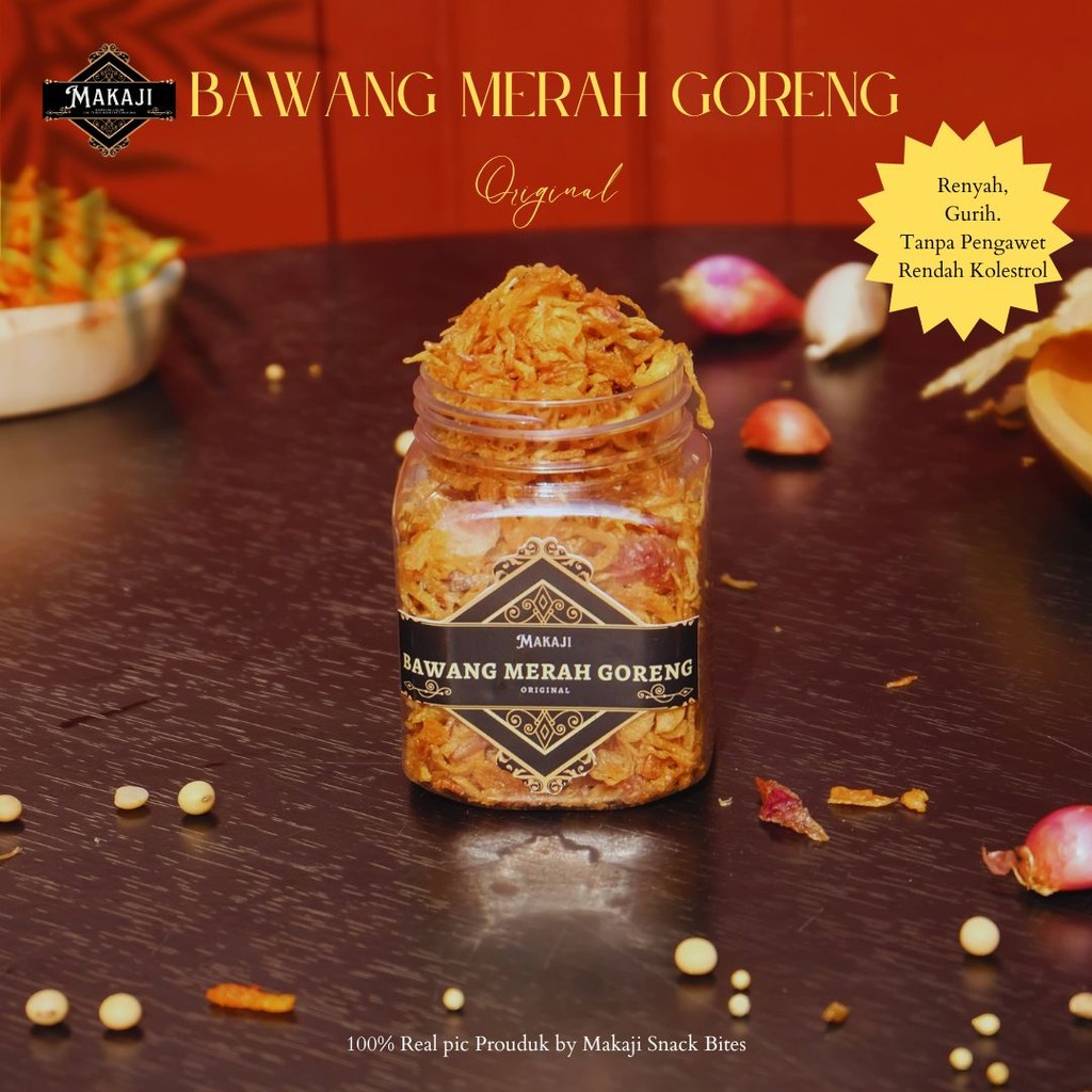 

Bawang Merah Goreng ORI 100% Asli Tanpa Tambahan Tepung Kualitas Premium Tanpa Pengawet Kemanasan Berat 80g 130g 200g