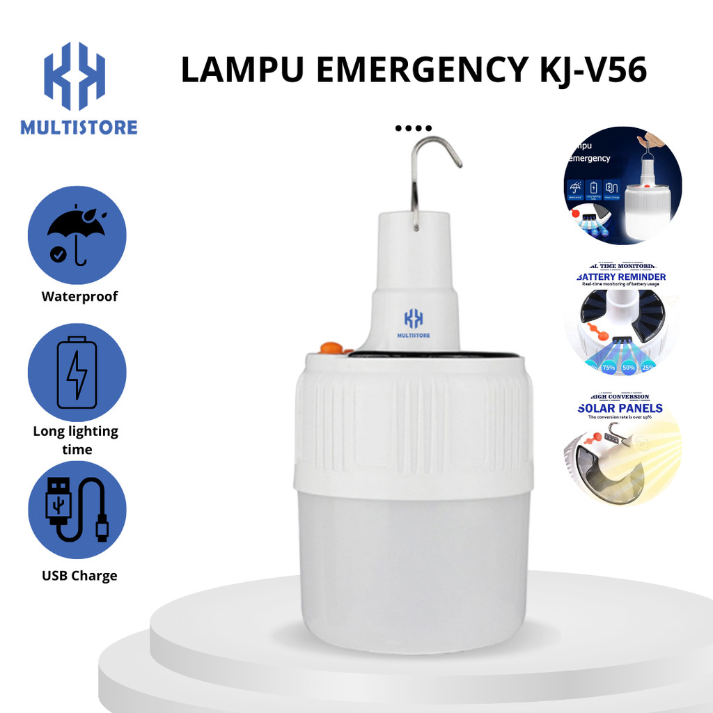 Lampu Tenda Camping Charger Lampu Solar Emergency Darurat LED Lampu Cas Tahan Lama