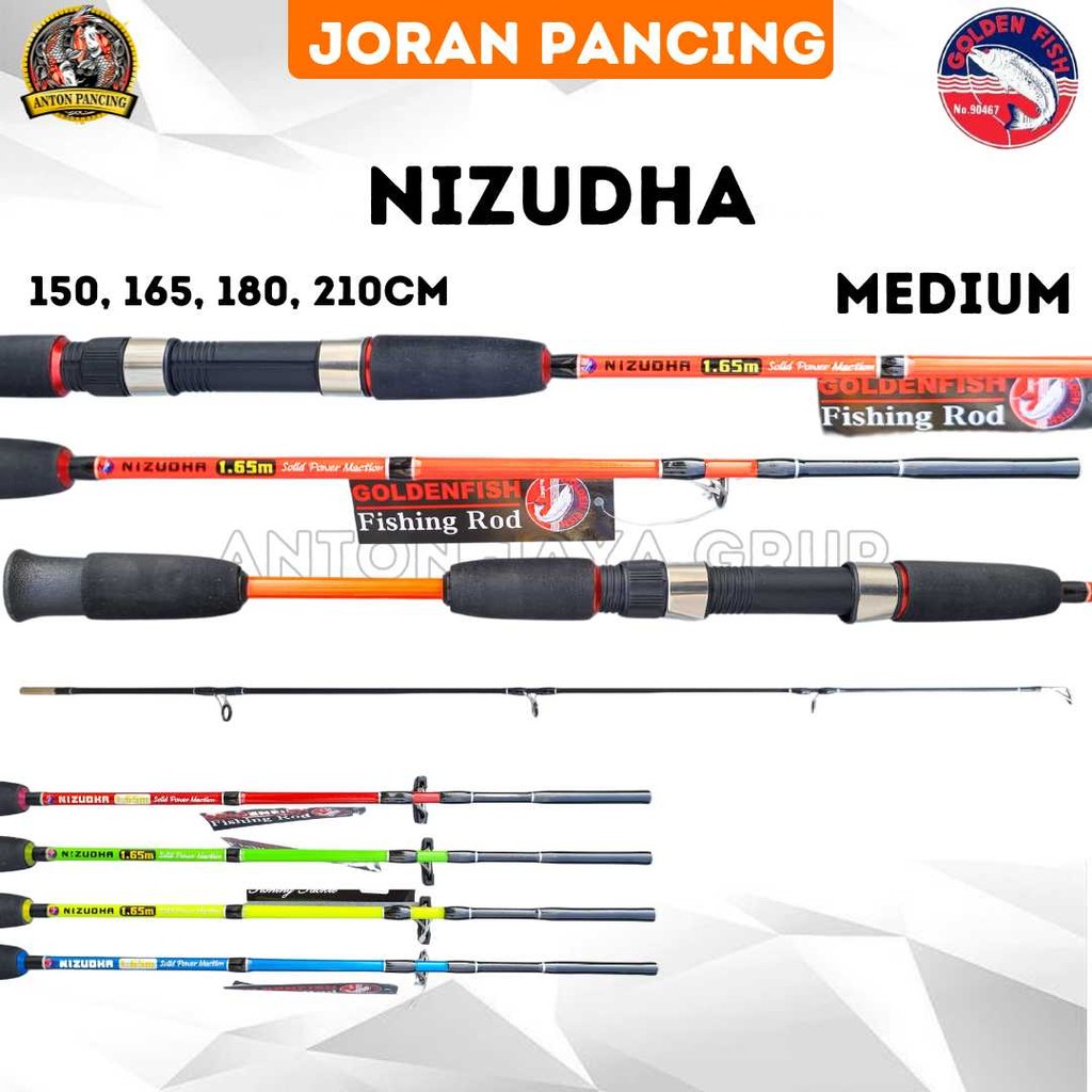 Joran Pancing Golden Fish Nizudha Fiber Solid 150 165 180 210CM