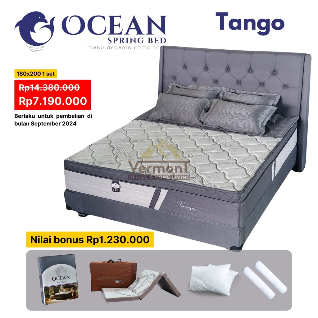 Spring bed Ocean Tango Bergaransi 15 Tahun Kualitas No Satu Terbaik