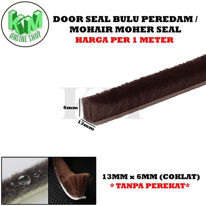 Moher Mohair Aluminium Window Door Seal Strip Bulu Peredam