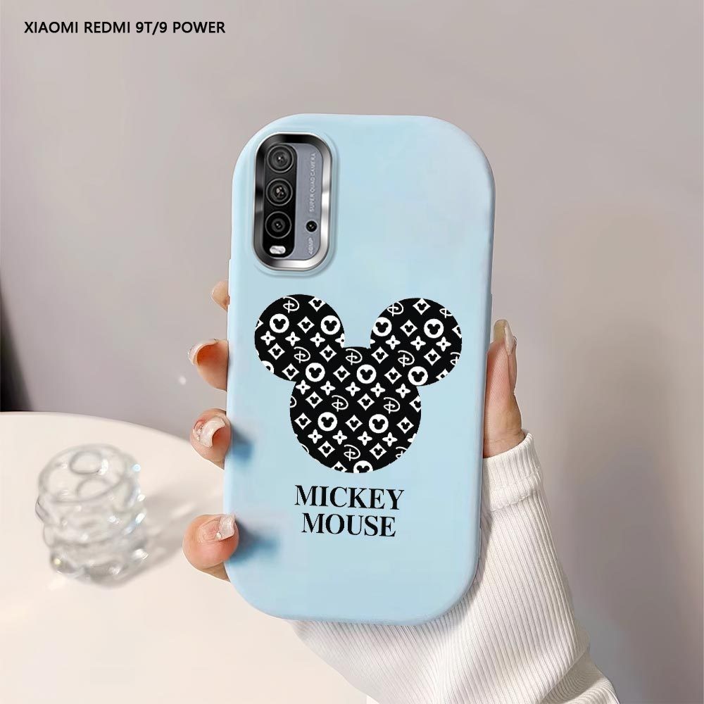 Untuk Xiaomi Redmi 9 9T 9A 9C A3 Soft Original Liquid Silicone Casing Cartoon Printed Mickey Mouse S