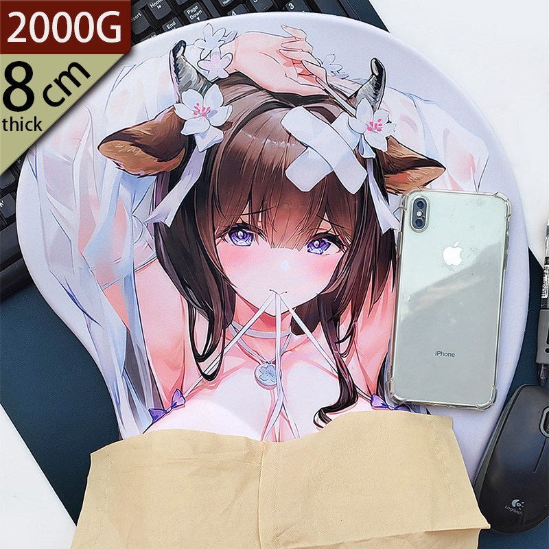 Custom DIY Large Size Anime y Big Breast Mouse Pad 3D Cute Manga Pad with Wrist Oppai Silicone Gel B