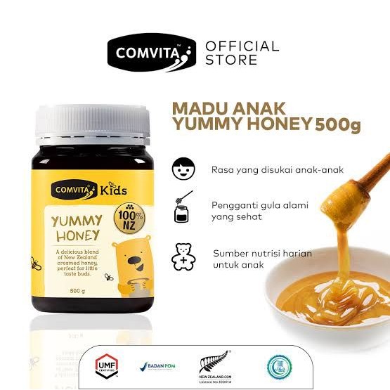 

Comvita Kids Yummy Honey 500g Madu Anak Asli 100% Murni Alami Original New Zealand 500 g