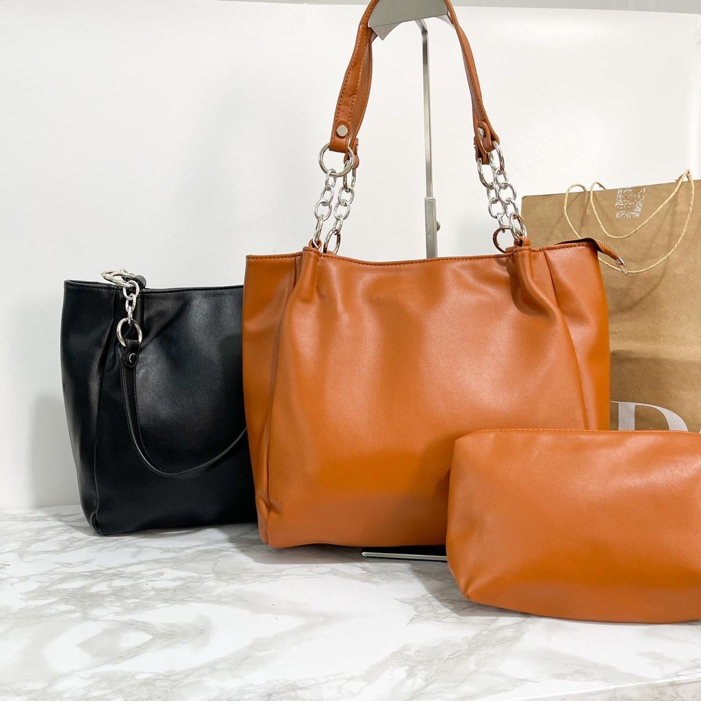 Totebag Wanita Lil Bag Fashion Import Kulit Sintetis Tas Bahu Wanita Kekinian Berkualitas Zara