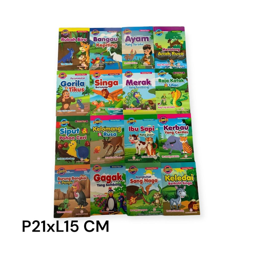 

BUKU CERITA ANAK BERGAMBAR BILINGUAL FULL COLOUR BUKU DONGENG ANAK CERITA BINATANG I SERBA JAYA